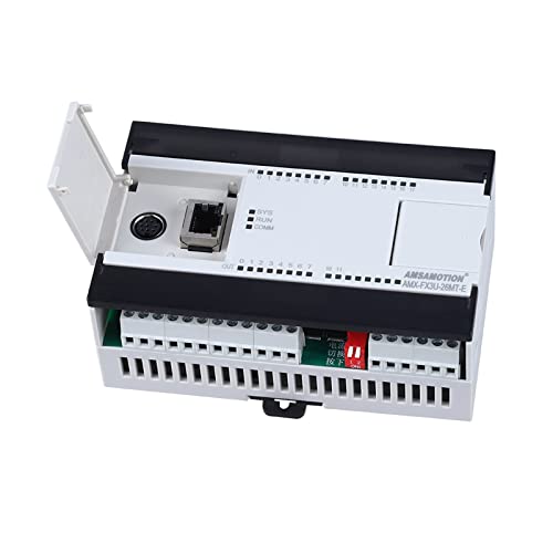 Amsamotion FX3U-48MR 26MR-E 26MT ersetzt MELSEC PLC 2AI/1AO 16DI/10DO MODBUS Analog-Transistorrelais for Ethernet (Color : FX3U-26MR-Ethernet) von Meracm