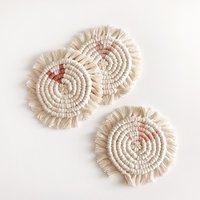 Makramee Herz Untersetzer/Valentinstag Geschenk Muttertagsgeschenk Bff Boho Kaffee Tisch Dekor von MerakiHandmadeDecor