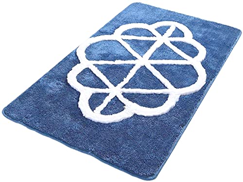 MeralHome Badezimmerteppich grau groß (70 x 120 cm), weich rutschfest waschbar Badematte, Badteppich für Badezimmer, Badvorleger für Bad und Toilette von MeralHome