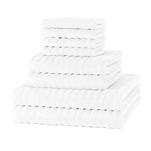 Merana Oslo Luxus Handtuch Set - 4X Gästehandtuch, 2X Handtuch und 2X Duschtuch - Handtücher aus 100% feinster Baumwolle - Kuschelweiche Frottee Handtücher - Handtuchset in Premiumqualität von Merana