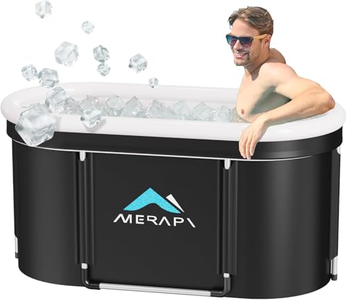Merapi XL Tragbare Eisbadewanne - Großer ovaler Kältetaucher für die Erholung von Sportlern, faltbare Eisbadewanne für Muskelerholung, Heim-Fitnessstudio, Outdoor-Kältetherapie mit schneller Drainage Merapi XL Tragbare Eisbadewanne - Großer ovaler Kältetaucher für die Erholung von Sportlern, faltbare Eisbadewanne für Muskelerholung, Heim-Fitnessstudio, Outdoor-Kältetherapie mit schneller Drainage von Merapi