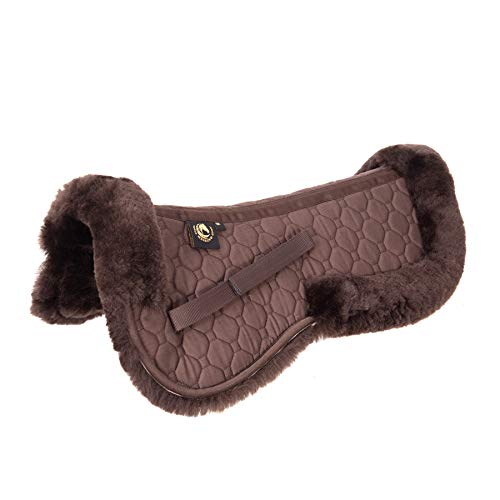 Merauno Lambskin Half pad- Lammfell Sattelkissen Braun (M) von Merauno