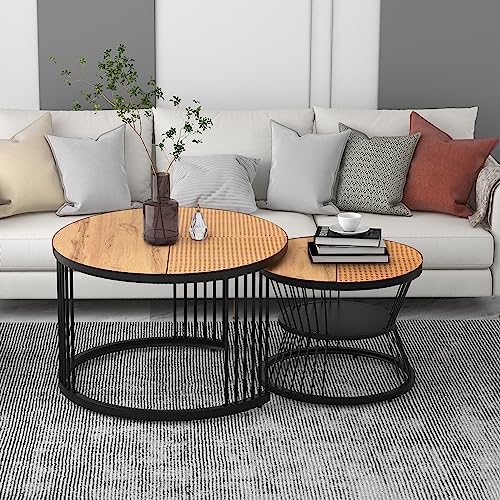 Merax Couchtisch Rund Beistelltisch Wohnzimmertisch Sofatisch Sofa Tisch Braun Couchtisch Rund Beistelltisch Rund runder Tisch Wohnzimmer, WF296678AAT Merax Couchtisch Rund Beistelltisch Wohnzimmertisch Sofatisch Sofa Tisch Braun Couchtisch Rund Beistelltisch Rund runder Tisch Wohnzimmer, WF296678AAT von Merax