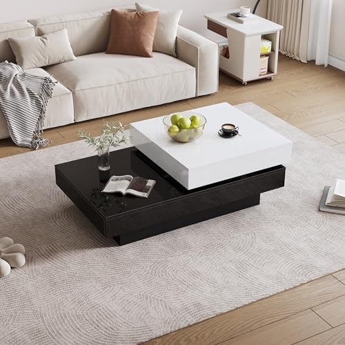 Merax Drehbarer Couchtisch, Moderner Hochglanz-Couchtisch mit Stauraum, 103 x 60 x 35.5 cm Merax Drehbarer Couchtisch, Moderner Hochglanz-Couchtisch mit Stauraum, 103 x 60 x 35.5 cm von Merax