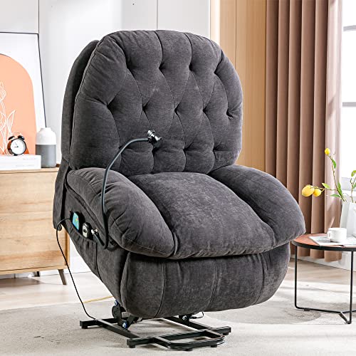 Merax Elektrisch Massagesessel Relaxsessel Ruhesessel TV-Sessel mit Aufstehhilfe Liegesessel mit Wärme- und Massagefunktion, 1 Handyhalter, Seitentasche, Verstellbare Fernbedienung, Grau Merax Elektrisch Massagesessel Relaxsessel Ruhesessel TV-Sessel mit Aufstehhilfe Liegesessel mit Wärme- und Massagefunktion, 1 Handyhalter, Seitentasche, Verstellbare Fernbedienung, Grau von Merax