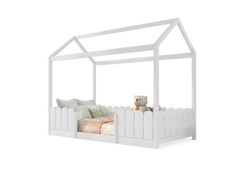 Merax Hausbett, mit Rausfallschutz und Lattenrost, Kinderbett 90x200cm, Holz Merax Hausbett, mit Rausfallschutz und Lattenrost, Kinderbett 90x200cm, Holz von Merax