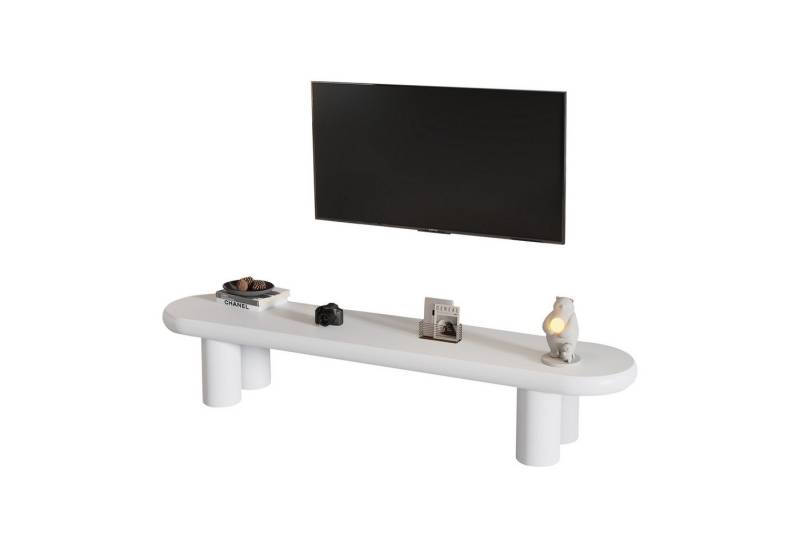 Merax Lowboard mit abgerundeten Ecken und 4 Beinen (1 St), TV-Schrank modern Fernsehtisch Fernsehschrank 160x40x40cm von Merax