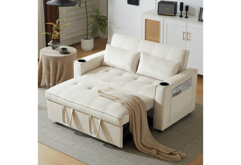 Merax Schlafsofa, mit 3-in-1 Bettfunktion,Loungesessel mit Schlaffunktion,viel Stauraum von Merax