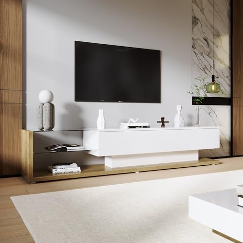 Merax Sideboard Wohnzimmer TV Tisch Wohnzimmertisch TV Lowboard mit LED, WF310715716NAA von Merax