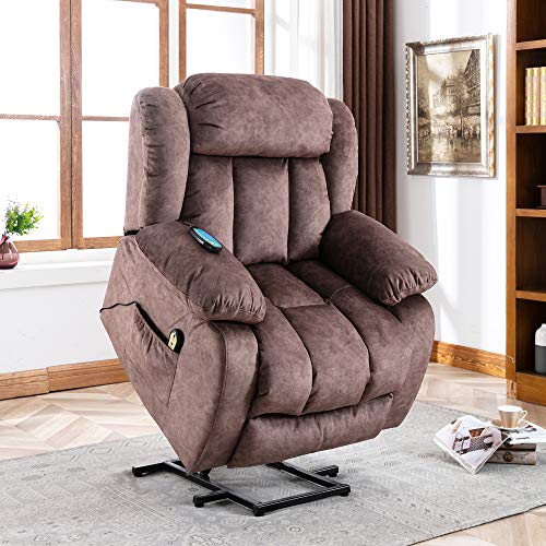 Merax TV-Sessel,elektrisch,mit Aufstehhilfe,Fernsehsessel mit Liegefunktion Ruhesessel mit Liegefunktion Relaxsessel,Elektrischer Massagestuhl, Massagefunktion Brown von Merax