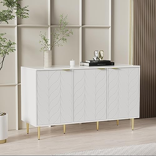 Merax Wohnzimmer Möbel, Sideboard mit 2 Etagen und 6 Fächer, Mehrzweck Schrank mit viel Stauraum, für Esszimmer, Wohnzimmer & Schlafzimmer, 127x45x75cm, Weiß Merax Wohnzimmer Möbel, Sideboard mit 2 Etagen und 6 Fächer, Mehrzweck Schrank mit viel Stauraum, für Esszimmer, Wohnzimmer & Schlafzimmer, 127x45x75cm, Weiß von Merax
