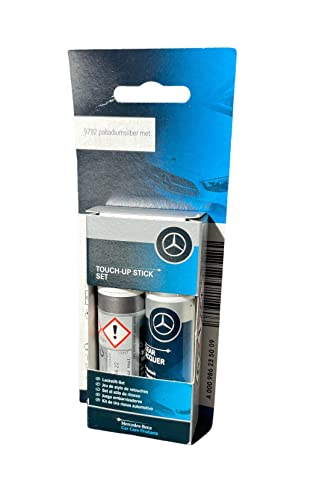Mercedes-Benz Lackstift-Set für Karosserie, zweifarbig, Original 792, Silber, Metallic von Mercedes-Benz