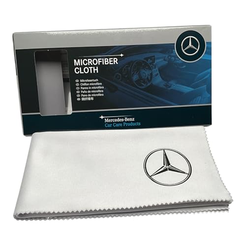 Mercedes-Benz A0009865000 Premium Hochglanz-Mikrofasertuch, 30 x 30 cm, Weiß von Mercedes-Benz