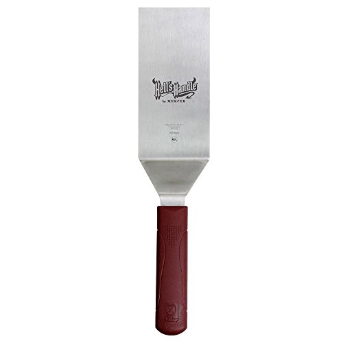 Mercer Culinary Edelstahl Schwere Pflicht Turner/Spatel, mehrfarbig Hell's Handle 15 x 8 cm großer Pfannenwender, eckig Mehrfarbig von Mercer Culinary