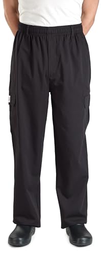 Mercer Culinary Genesis Unisex-Cargohose in Hounds Tooth, 5XL, Schwarz, 1 von Mercer Culinary