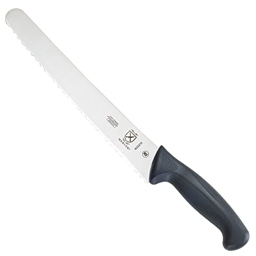 Mercer Culinary M23210 Millennia Wide Wavy Edge Bread Knife, 10-Inch, Black von Mercer Culinary