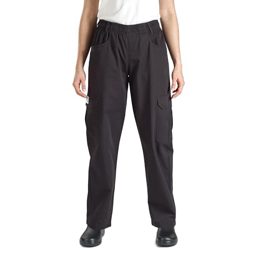 Mercer Culinary M61100BKXXS Genesis Damen Chef Cargohose, Größe XXS, Schwarz von Mercer Culinary