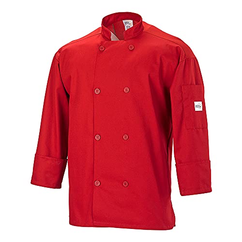 Mercer Culinary Millennia Air Uni Kochjacke, Netzrücken, Rot, 1X von Mercer Culinary