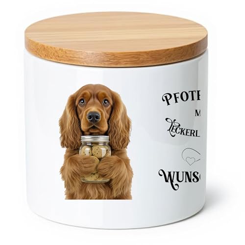 Aufbewahrungsdose – 450ml, Keramik, Bambus - personalisierbar - Cocker Spaniel Aufbewahrungsdose – 450ml, Keramik, Bambus - personalisierbar - Cocker Spaniel von Merchandise for Fans