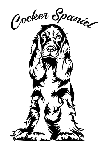 Autoaufkleber/Sticker/für Innen und Außen 28 cm schwarz Cocker Spaniel 05 Autoaufkleber/Sticker/für Innen und Außen 28 cm schwarz Cocker Spaniel 05 von Merchandise for Fans