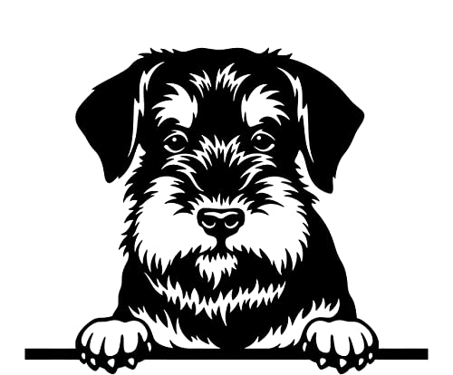 Autoaufkleber/Sticker/für Innen und Außen 28 cm schwarz Hund Schnauzer 03 von Merchandise for Fans