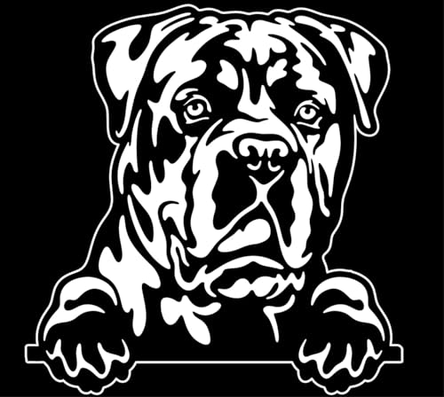 Autoaufkleber/Sticker/für Innen und Außen 28 cm weiß Cane Corso 01 von Merchandise for Fans