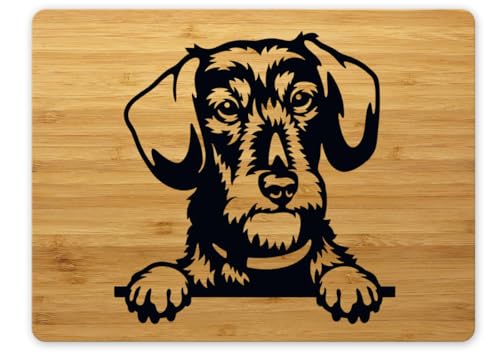 Bambus Schneidebrett Frühstücksbrettchen 15x20cm Hund Dackel Rauhhaardackel 02 Bambus Schneidebrett Frühstücksbrettchen 15x20cm Hund Dackel Rauhhaardackel 02 von Merchandise for Fans