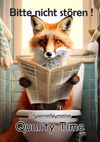 Blechschild Humor Aluminium 20x30cm - auf der Toilette mit Zeitung Wildtier Fuchs 54 Blechschild Humor Aluminium 20x30cm - auf der Toilette mit Zeitung Wildtier Fuchs 54 von Merchandise for Fans
