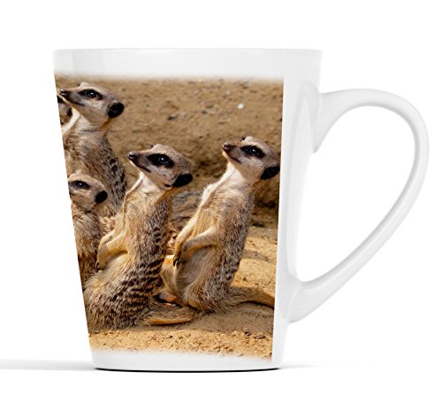 Erdmännchen Familie |Latte Macchiato Becher Kaffeebecher mit Fotodruck |005 von Merchandise for Fans
