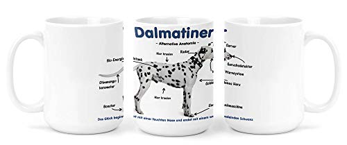 Großer Becher/Jumbo Tasse weiß 450ml - Alternative Anatomie Dalmatiner von Merchandise for Fans