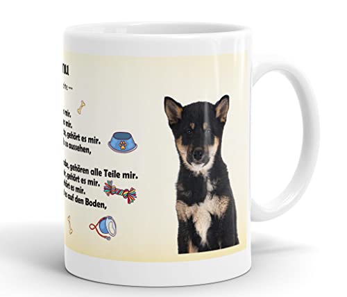 Merchandise for Fans Becher aus Keramik - 330 ml Motiv: Shiba Inu Hund mit Spruch Eigentumsrechte (03) von Merchandise for Fans