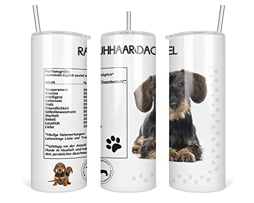 Merchandise for Fans Edelstahlbecher / Thermobecher / Isolierbecher / Coffee-to-go |nachhaltig | 600 ml | Deckel | Trinkhalm | Motiv: Lustige Nährwerte Dackel 01 Merchandise for Fans Edelstahlbecher / Thermobecher / Isolierbecher / Coffee-to-go |nachhaltig | 600 ml | Deckel | Trinkhalm | Motiv: Lustige Nährwerte Dackel 01 von Merchandise for Fans