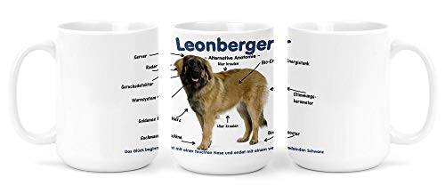 Großer Becher/Jumbo Tasse weiß 450ml - Alternative Anatomie Leonberger 01 von Merchandise for Fans