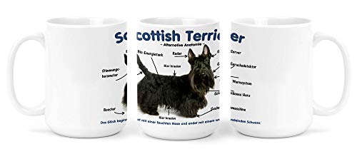 Großer Becher/Jumbo Tasse weiß 450ml - Alternative Anatomie Scottish Terrier von Merchandise for Fans
