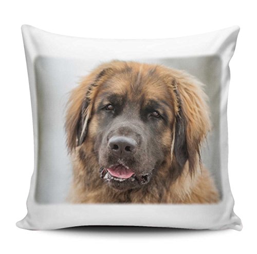 Merchandise for Fans Kissenhülle/Kissenbezug 40x40cm - Motiv: Leonberger Junghund Porträt | 02 von Merchandise for Fans