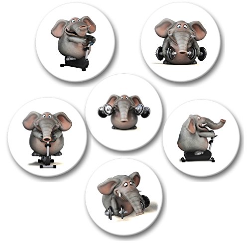 Merchandise for Fans Kühlschrankmagnete für Memoboard Pinnwand Magnettafel Whiteboard - 3D Elefant [ 01 ] von Merchandise for Fans