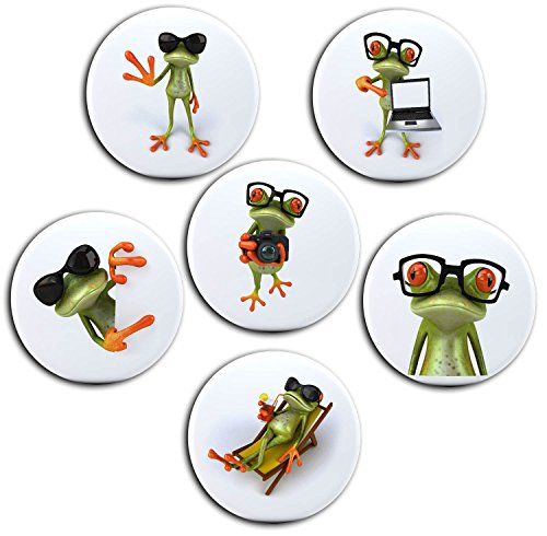 Merchandise for Fans Kühlschrankmagnete für Memoboard Pinnwand Magnettafel Whiteboard - 3D Frosch [ 05 ] von Merchandise for Fans