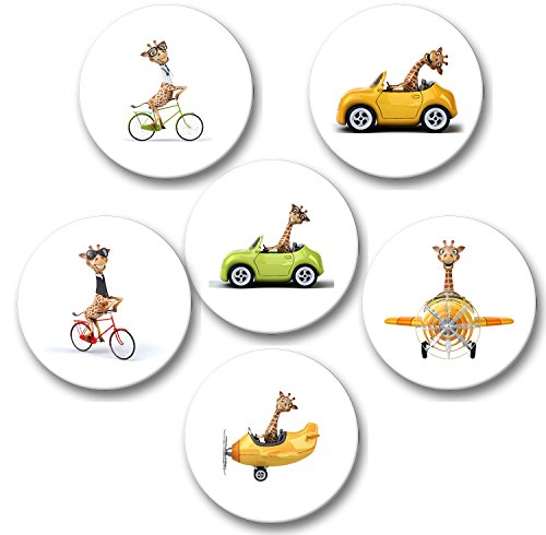 Merchandise for Fans Kühlschrankmagnete für Memoboard Pinnwand Magnettafel Whiteboard - 3D Giraffe [ 01 ] von Merchandise for Fans