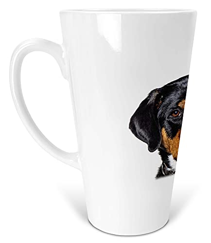 Merchandise for Fans Latte Macchiato Becher Kaffeebecher aus Keramik mit Fotodruck - 450ml - Motiv: Großer Schweizer Sennenhund |002 Merchandise for Fans Latte Macchiato Becher Kaffeebecher aus Keramik mit Fotodruck - 450ml - Motiv: Großer Schweizer Sennenhund |002 von Merchandise for Fans