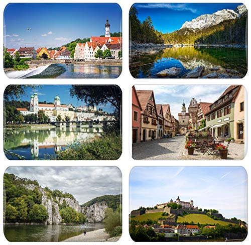 Merchandise for Fans Meine Heimat… Bayern/Deutschland - 6 rechteckige Kühlschrankmagnete 7X 4,5 cm - 02 von Merchandise for Fans