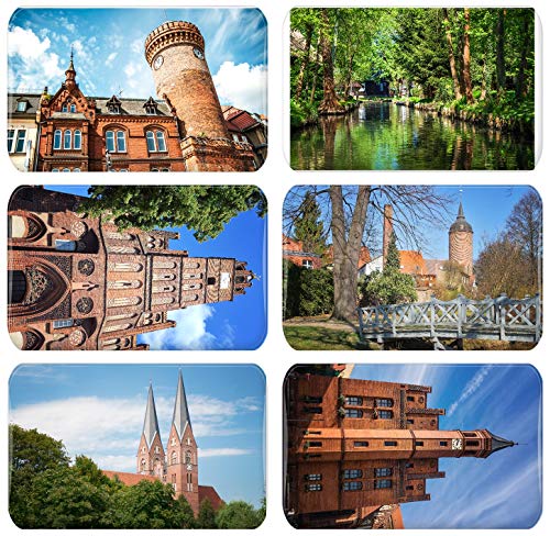 Merchandise for Fans Meine Heimat… Brandenburg/Deutschland - 6 rechteckige Kühlschrankmagnete 7X 4,5 cm - 01 von Merchandise for Fans