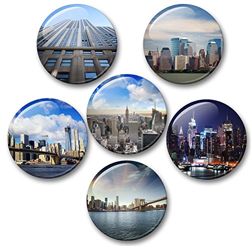 Merchandise for Fans New York Manhattan - 6 große Kühlschrankmagnete [ 03 ] von Merchandise for Fans
