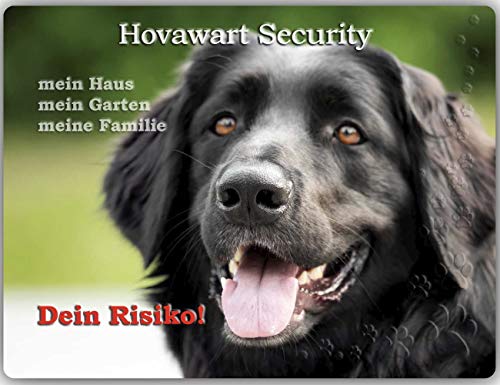 Merchandise for Fans Warnschild - Schild aus Aluminium - Motiv: Hovawart Security (01) von Merchandise for Fans