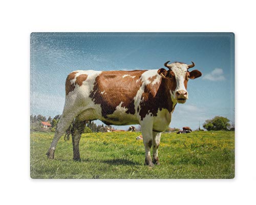 Schneidebrett/Glasschneidebrett 30x39x0,4cm- Motiv: Kuh auf der Weide | 02 Schneidebrett/Glasschneidebrett 30x39x0,4cm- Motiv: Kuh auf der Weide | 02 von Merchandise for Fans
