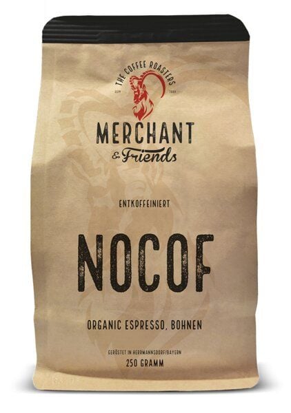 Merchant & Friends NoCof Bio Espresso ganze Bohne entkoffeiniert 250g von Merchant & Friends