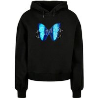 Merchcode Kapuzenpullover "Merchcode Damen Ladies Butterfly Blue Organic Oversized Hoody", (1 tlg.) von Merchcode