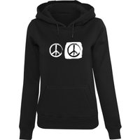 Merchcode Kapuzenpullover "Merchcode Ladies Peace - Double Peace Black Hoody", (1 tlg.) von Merchcode