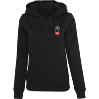 Merchcode Kapuzenpullover "Merchcode Ladies Peace - Fist Heart Black Hoody" 1 Stk. tlg. von Merchcode