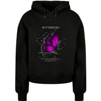 Merchcode Kapuzensweatshirt "Merchcode Ladies Butterflies Organic Oversized Hoody" von Merchcode