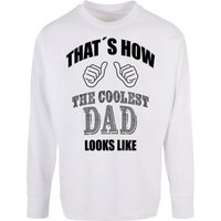 Merchcode Longsleeve "Merchcode Herren Coolest Dad Oversized Cut On Sleeve Longsleeve", (1 tlg.) von Merchcode